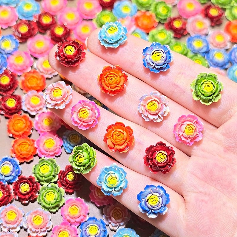Resin Art Rose - 50 buah hiasan bunga mawar resin