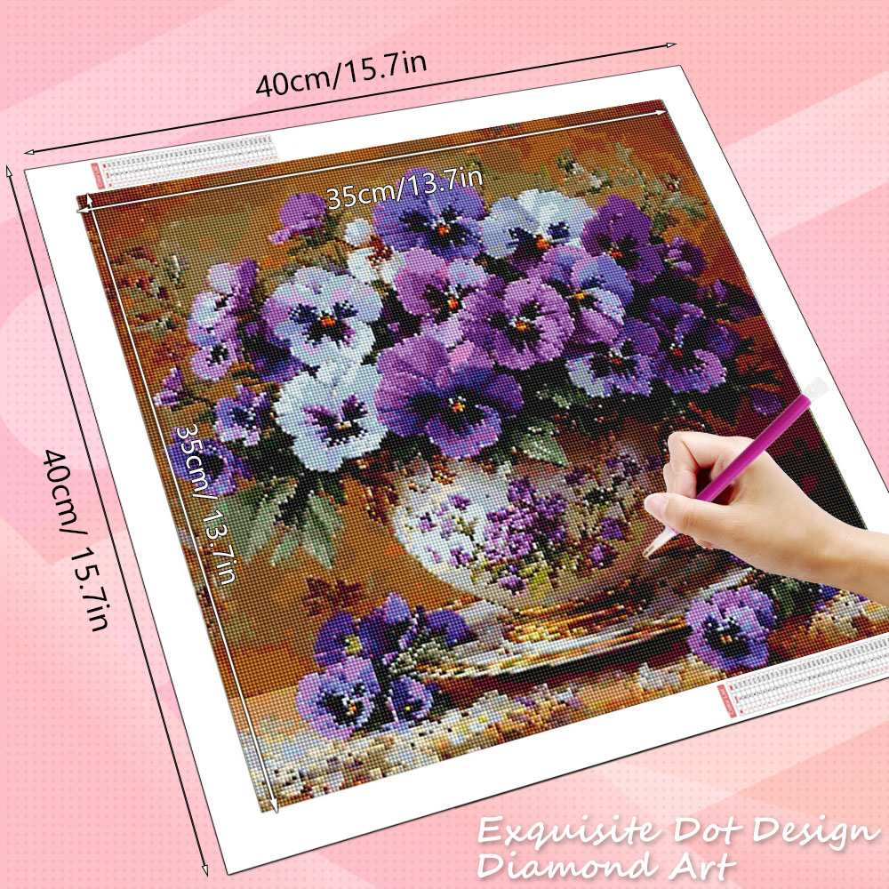 HUACAN 5D Diamond Mosaic Lukis - Resin Art Wallpaper ulasan dan harga