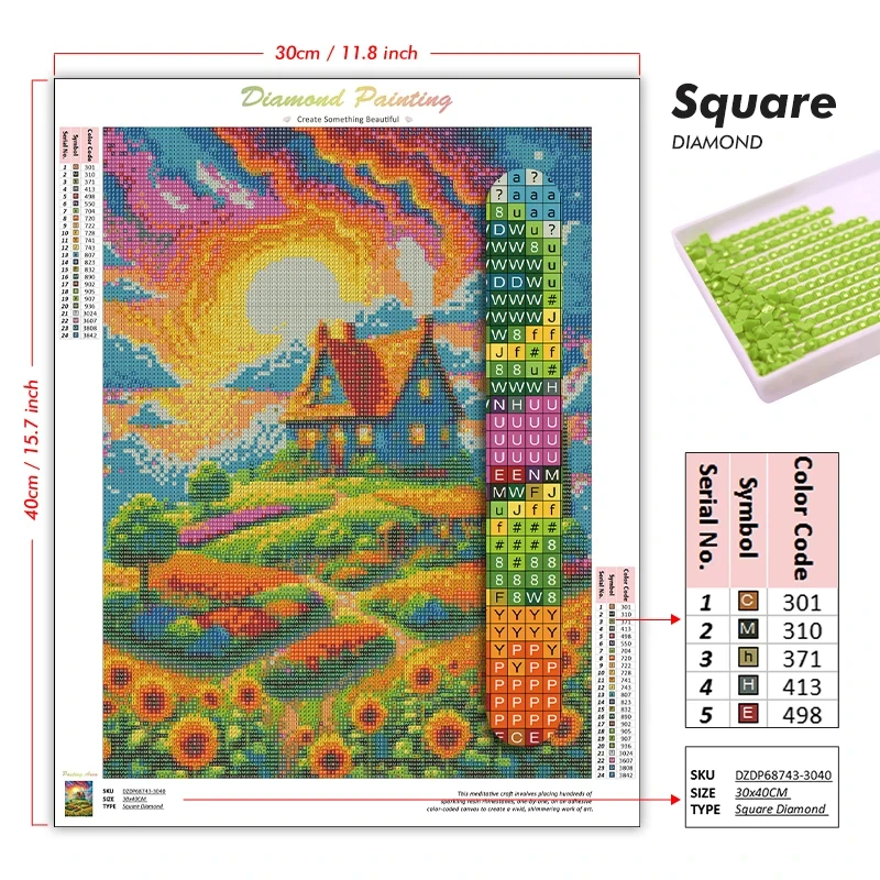 Lukisan Berlian dengan Motif A - Resin Art Work ulasan dan harga